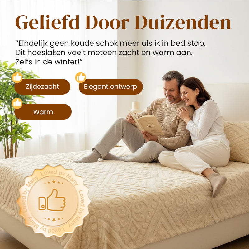 🛏️ 360° elastisk, mykt strikket laken med strikk rundt hele kanten☁️ – Mykt, tettsittende og enkelt å trekke på, koselig komfort til enhver seng ✨