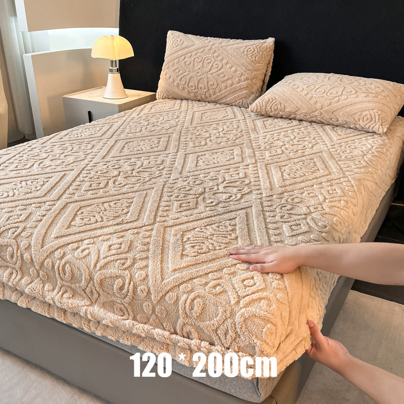 🛏️ 360° elastisk, mykt strikket laken med strikk rundt hele kanten☁️ – Mykt, tettsittende og enkelt å trekke på, koselig komfort til enhver seng ✨