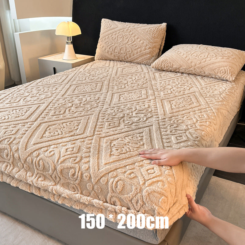 🛏️ 360° elastisk, mykt strikket laken med strikk rundt hele kanten☁️ – Mykt, tettsittende og enkelt å trekke på, koselig komfort til enhver seng ✨