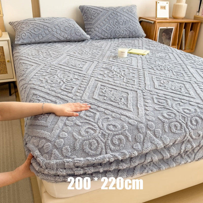 🛏️ 360° elastisk, mykt strikket laken med strikk rundt hele kanten☁️ – Mykt, tettsittende og enkelt å trekke på, koselig komfort til enhver seng ✨