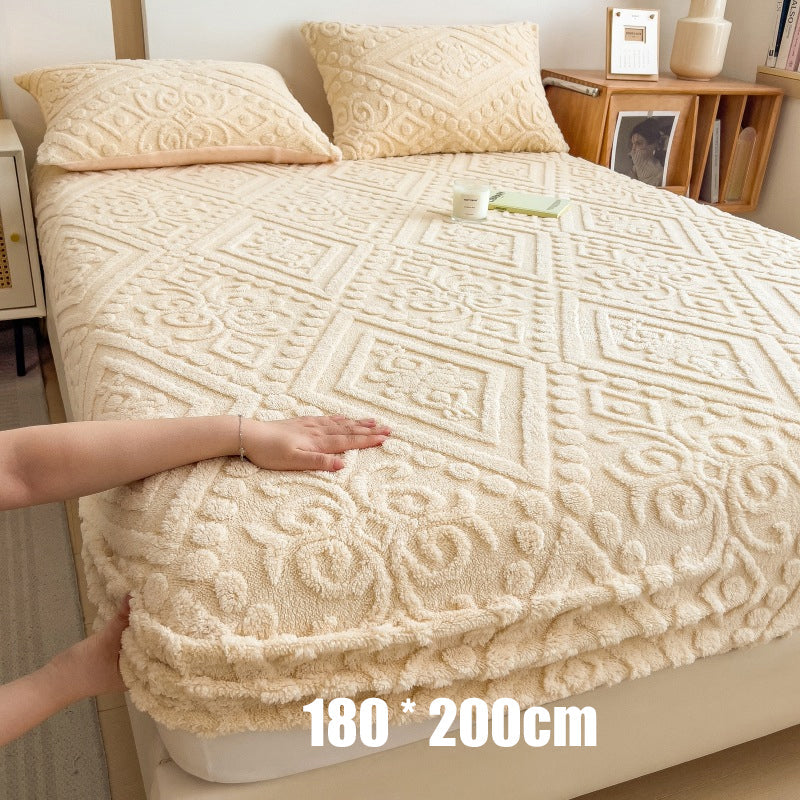 🛏️ 360° elastisk, mykt strikket laken med strikk rundt hele kanten☁️ – Mykt, tettsittende og enkelt å trekke på, koselig komfort til enhver seng ✨