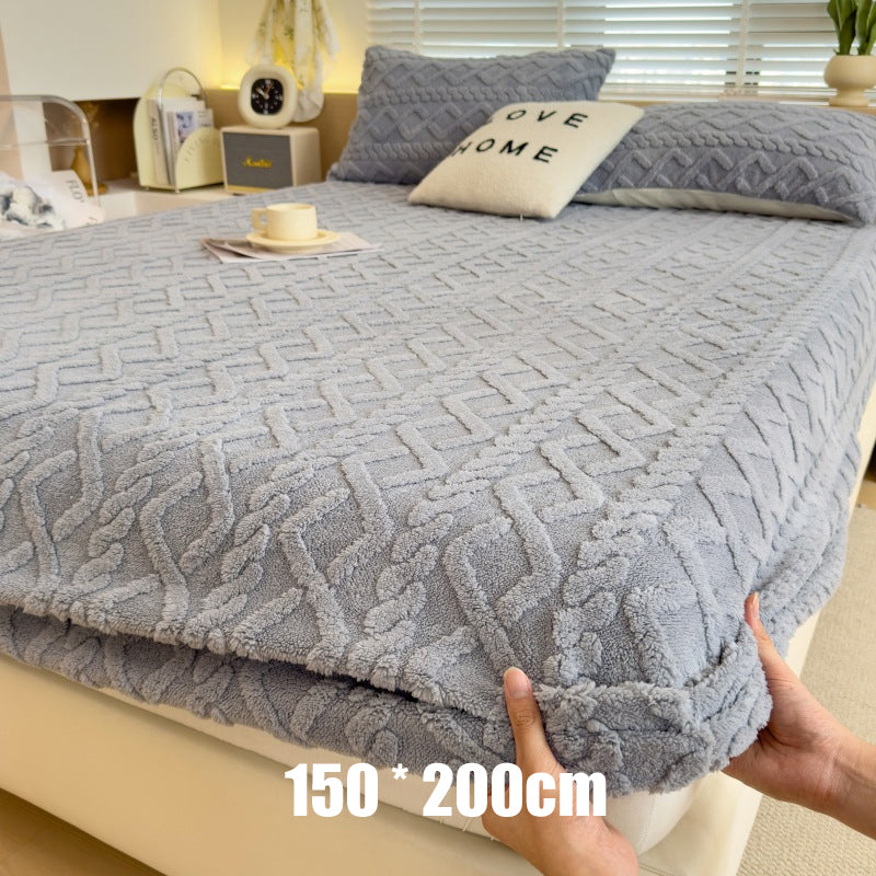 🛏️ 360° elastisk, mykt strikket laken med strikk rundt hele kanten☁️ – Mykt, tettsittende og enkelt å trekke på, koselig komfort til enhver seng ✨
