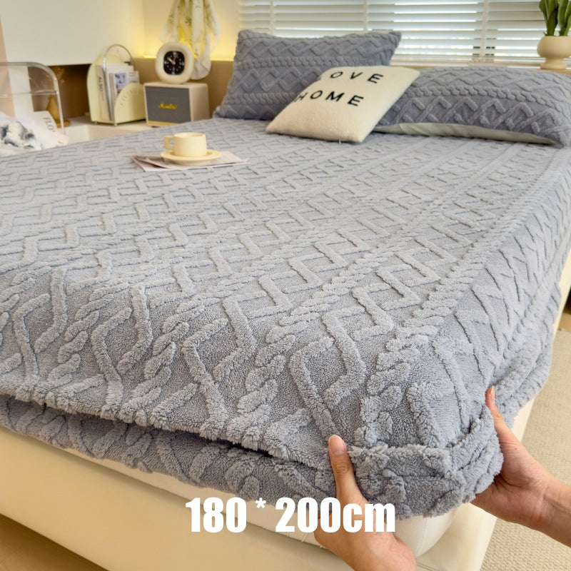🛏️ 360° elastisk, mykt strikket laken med strikk rundt hele kanten☁️ – Mykt, tettsittende og enkelt å trekke på, koselig komfort til enhver seng ✨