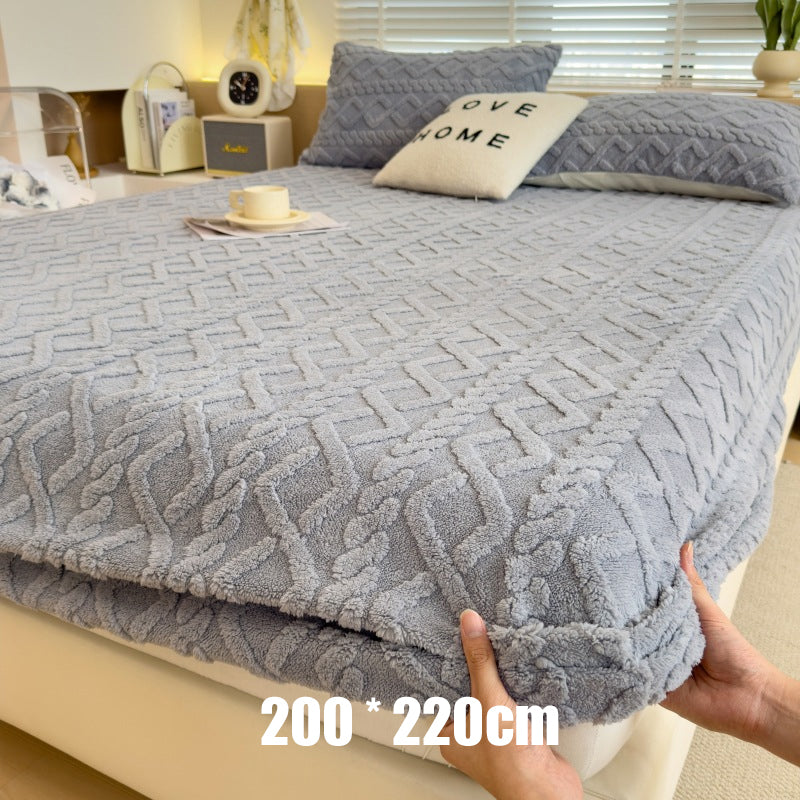 🛏️ 360° elastisk, mykt strikket laken med strikk rundt hele kanten☁️ – Mykt, tettsittende og enkelt å trekke på, koselig komfort til enhver seng ✨