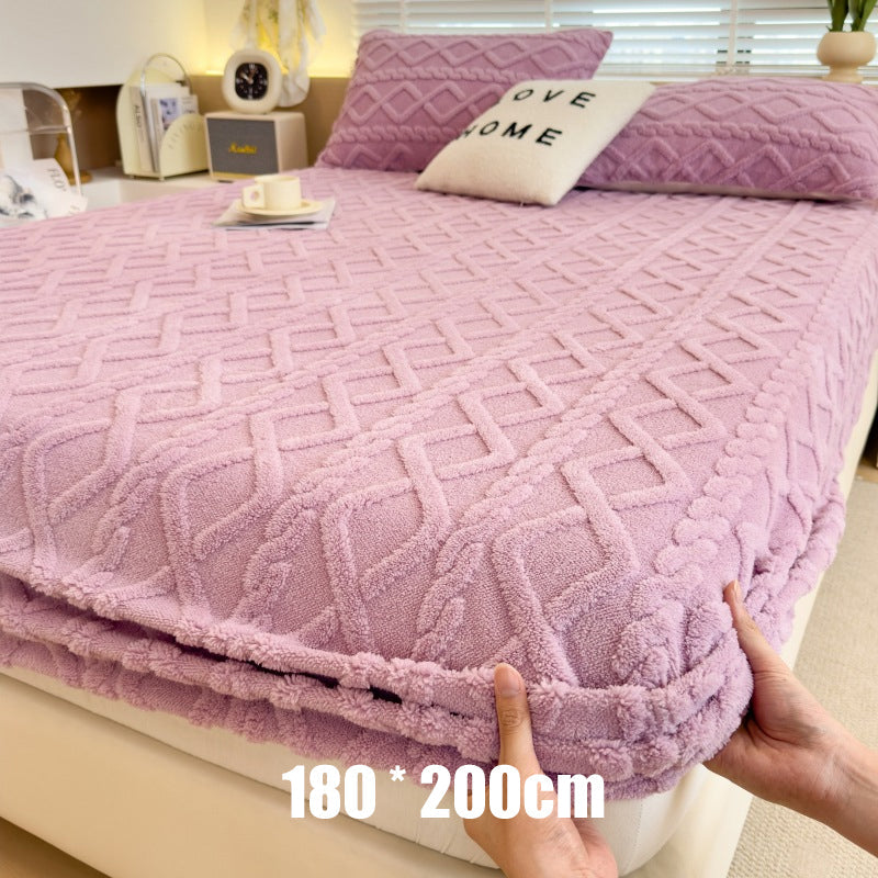 🛏️ 360° elastisk, mykt strikket laken med strikk rundt hele kanten☁️ – Mykt, tettsittende og enkelt å trekke på, koselig komfort til enhver seng ✨