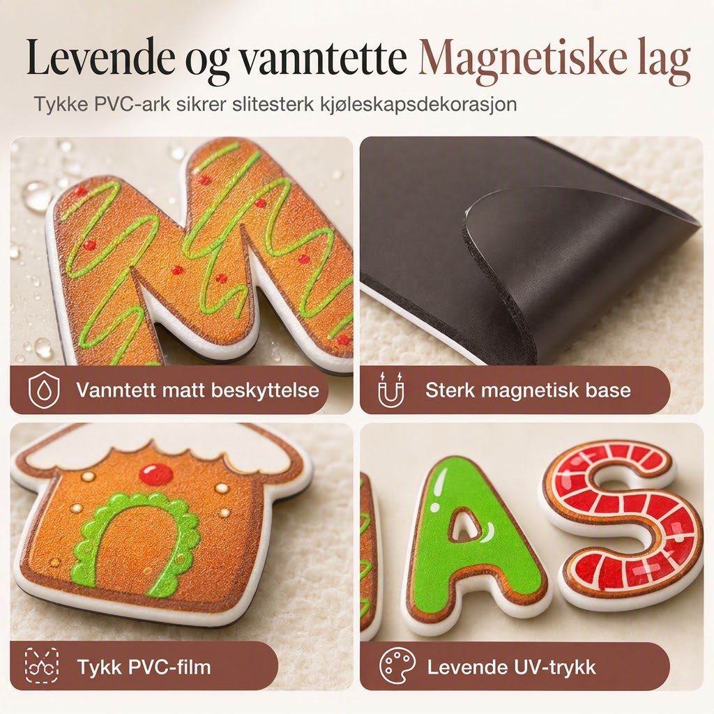 Juletegneserie kjøleskapsmagneler