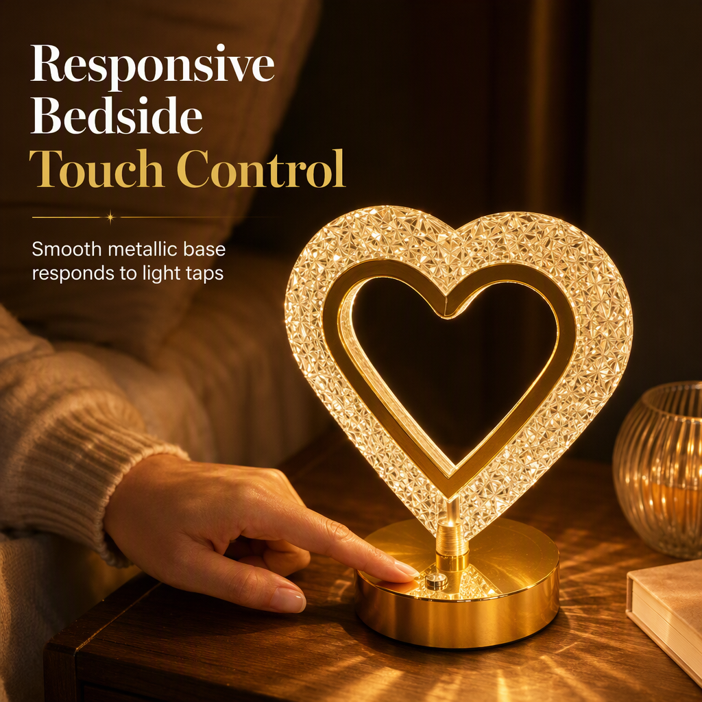 💎 Få 50 % rabatt nå! 🔮 Nattlampe i geometrisk krystallform – berøringsstyring, 3D-lysreflekser, oppladbar – stemningsbelysning til soverommet 🌙