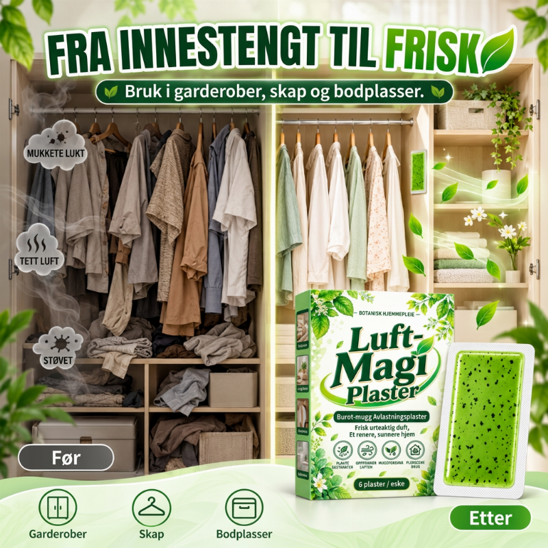 Langtidsvirkende plaster for lindring av symptomer forårsaket av mugwortmidd – 1 pakke (6 plaster)
