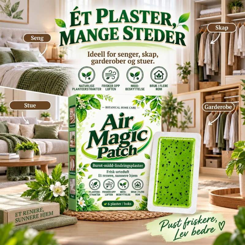 Langtidsvirkende plaster for lindring av symptomer forårsaket av mugwortmidd – 1 pakke (6 plaster)