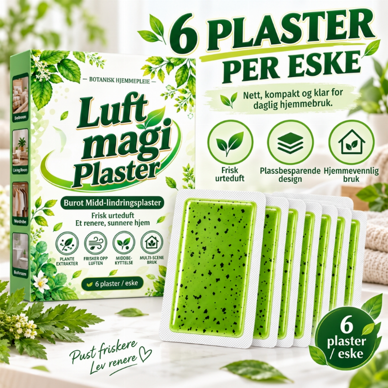 Langtidsvirkende plaster for lindring av symptomer forårsaket av mugwortmidd – 1 pakke (6 plaster)