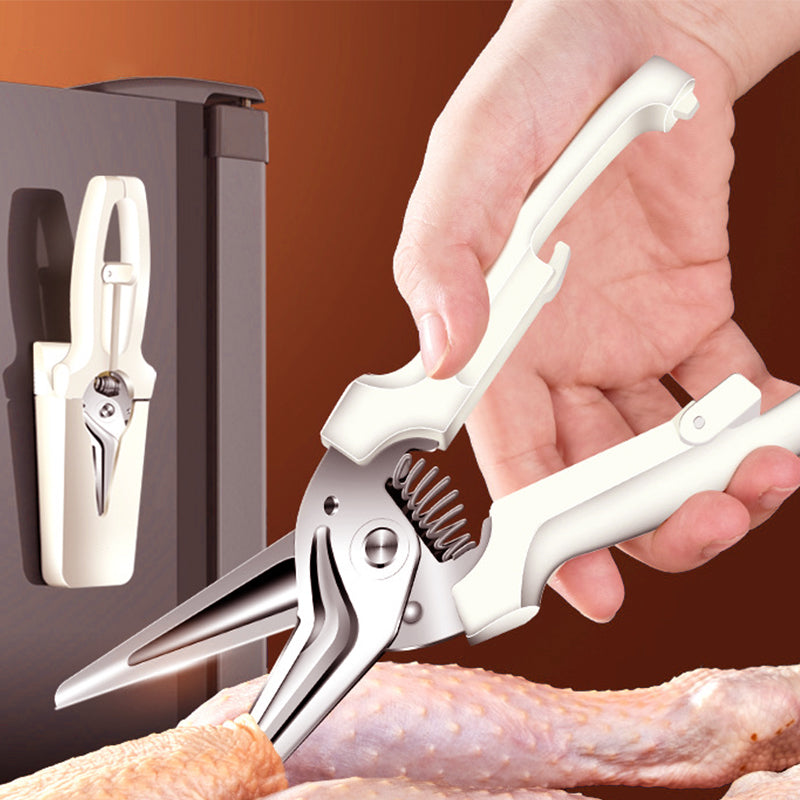 ⏳50 % rabatt i en begrenset periode⏰Kjøkkensaks med fjærhjelp – saks som klipper lett, med magnetisk oppbevaring🍗🐟🦀✂️