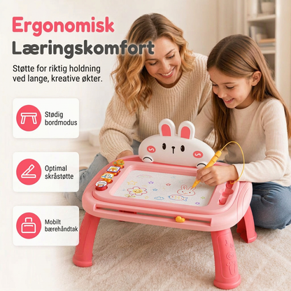 ⏳Kun for en kort tid – 50% RABATT ⏰🎨 Magnetisk tegnebrett for barn – fargerik, tørrbart tegnebrett med penn og 4 stempler