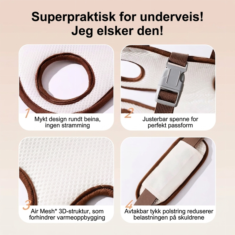 🐶 BARE I KORT TID: 50 % RABATT! 🐾 Bærbar, pustet nettvester for kjæledyr – med ryggstøtte og allsidig komfort 🐕