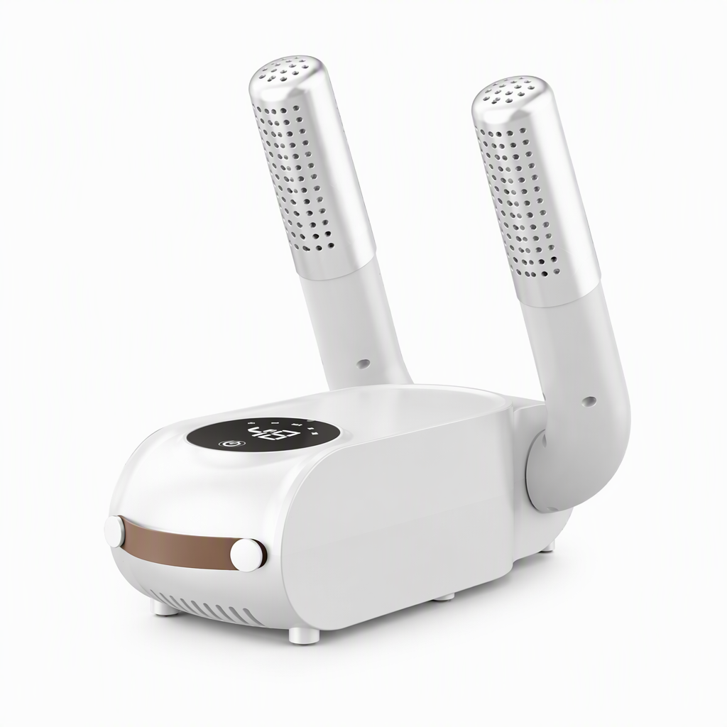 Sammenleggbar skotørker med smart timer og UV-lys