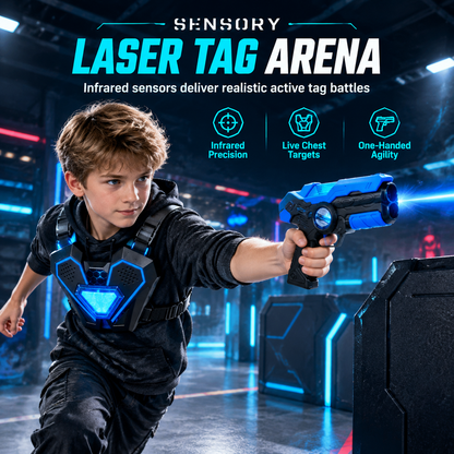 Laser-tag-leketøy for barn med lyd- og lyseffekter