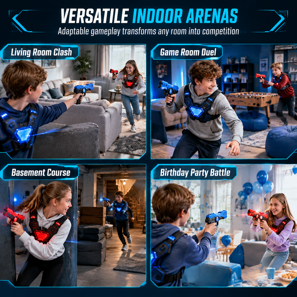Laser-tag-leketøy for barn med lyd- og lyseffekter