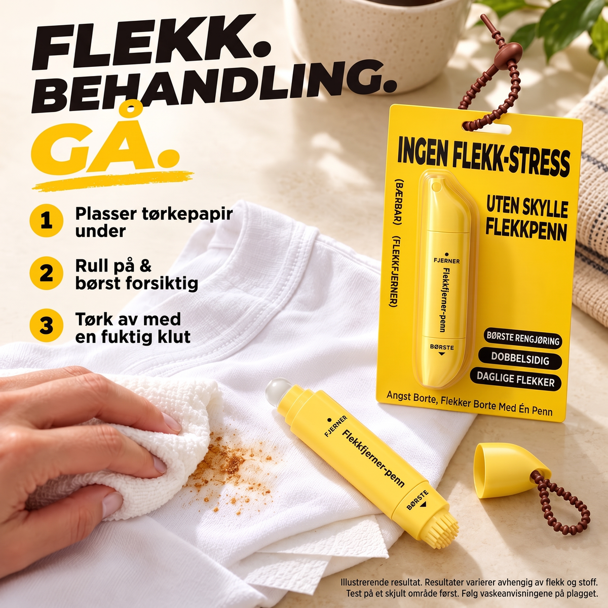 ⏰🔥Kjøp 1 få 1 gratis-BEGRENSET TID: bare 92.99kr!💧Bærbar flekkfjernerpenne med to hoder