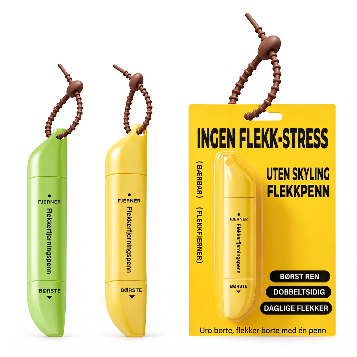⏰🔥Kjøp 1 få 1 gratis-BEGRENSET TID: bare 92.99kr!💧Bærbar flekkfjernerpenne med to hoder