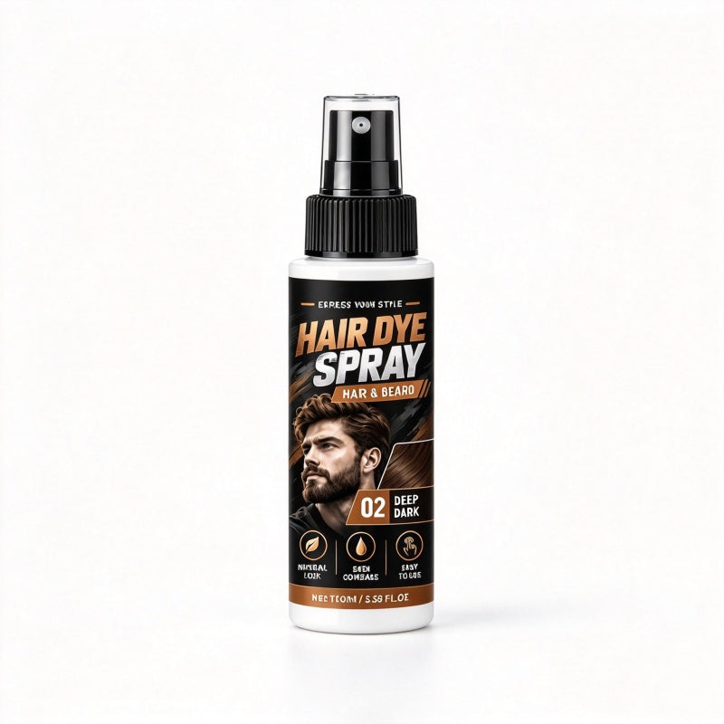 Hår- og skjeggfargespray for menn