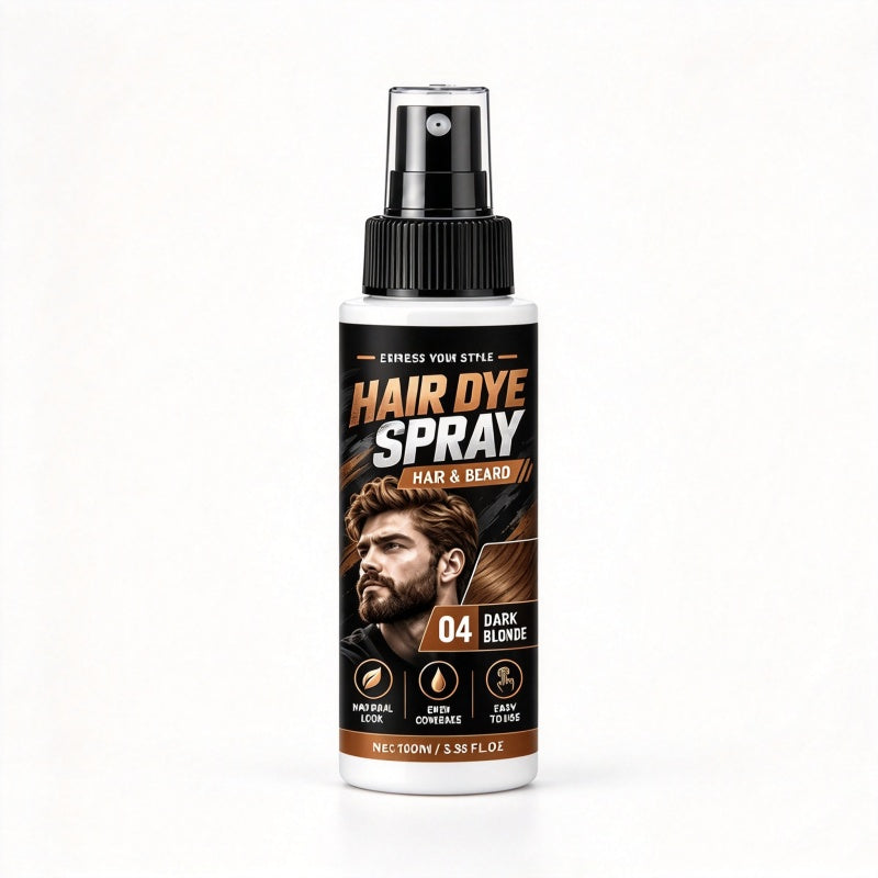 Hår- og skjeggfargespray for menn