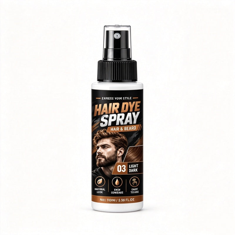 Hår- og skjeggfargespray for menn