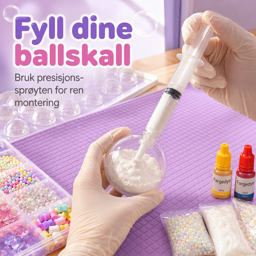 📢📢50%🎨 Lag din egen klemball – fargerik leire, glitrende fyll, slitesterk og lekkasjesikker. Kreativ DIY-moro! ✨🤲