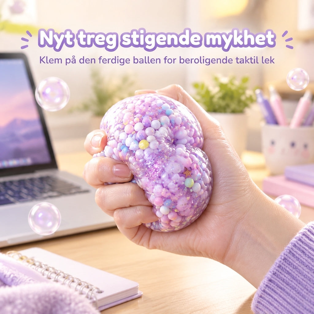 📢📢50%🎨 Lag din egen klemball – fargerik leire, glitrende fyll, slitesterk og lekkasjesikker. Kreativ DIY-moro! ✨🤲