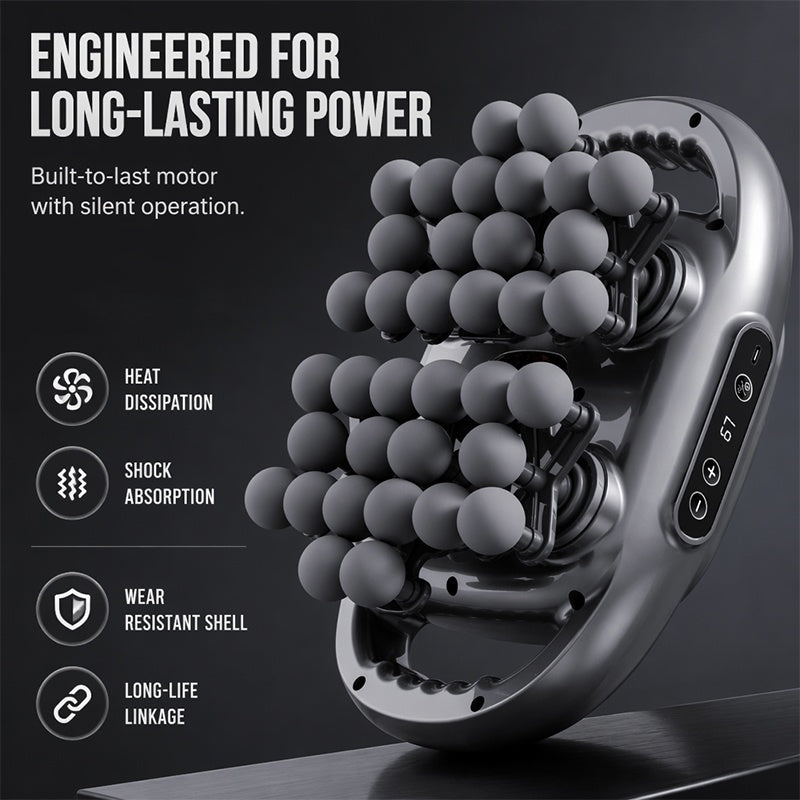 Massasjepistol med flere hoder for dypvevs- og fasciamassasje