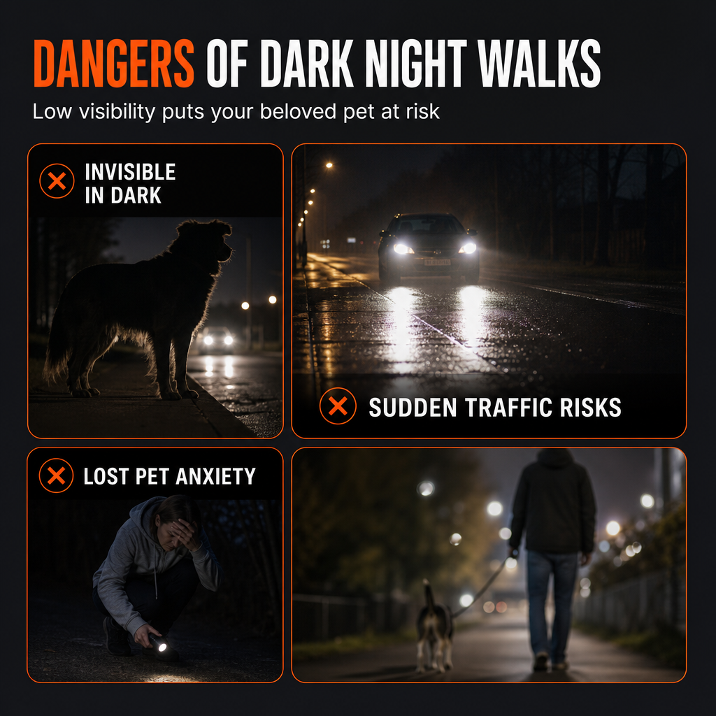 🐕 50 % RABATT! 💡 LED-hundesele – Selvlysende, blinkende og justerbar passform ✨