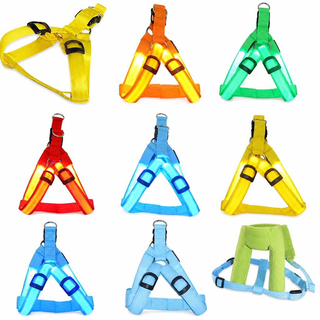 🐕 50 % RABATT! 💡 LED-hundesele – Selvlysende, blinkende og justerbar passform ✨