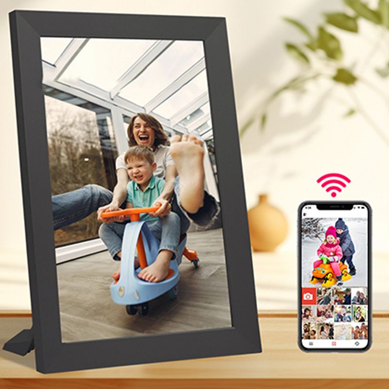 10.1-tommers digital fotoramme med Wi-Fi og berøringsskjerm