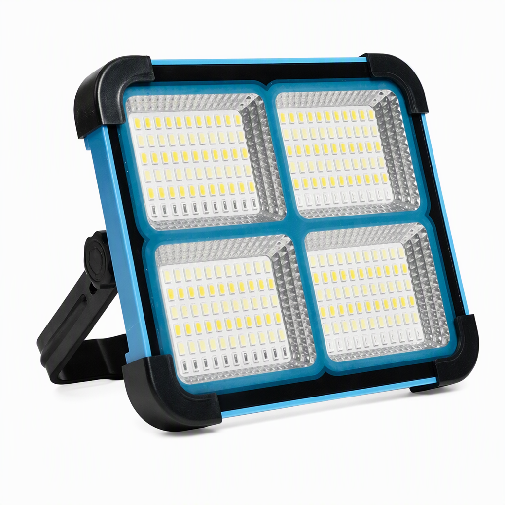 Bærbar nødlampe med solcelle og utendørs camping-flomlys med USB-lading for mobiltelefoner