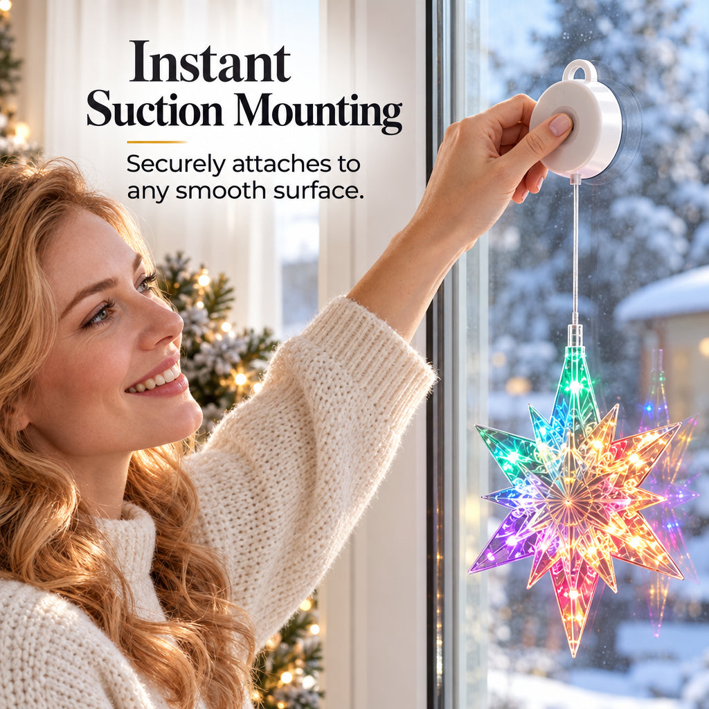 Battery-Operated LED Christmas Window Lights
