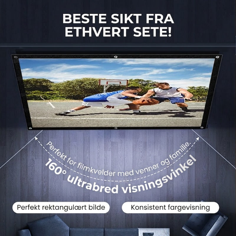 📺 50 % RABATT NÅ! ✨ HD-projeksjonslerret – 120 tommer diagonalt med matt hvit overflate for en krystallklar hjemmekinoopplevelse 🎬🌟