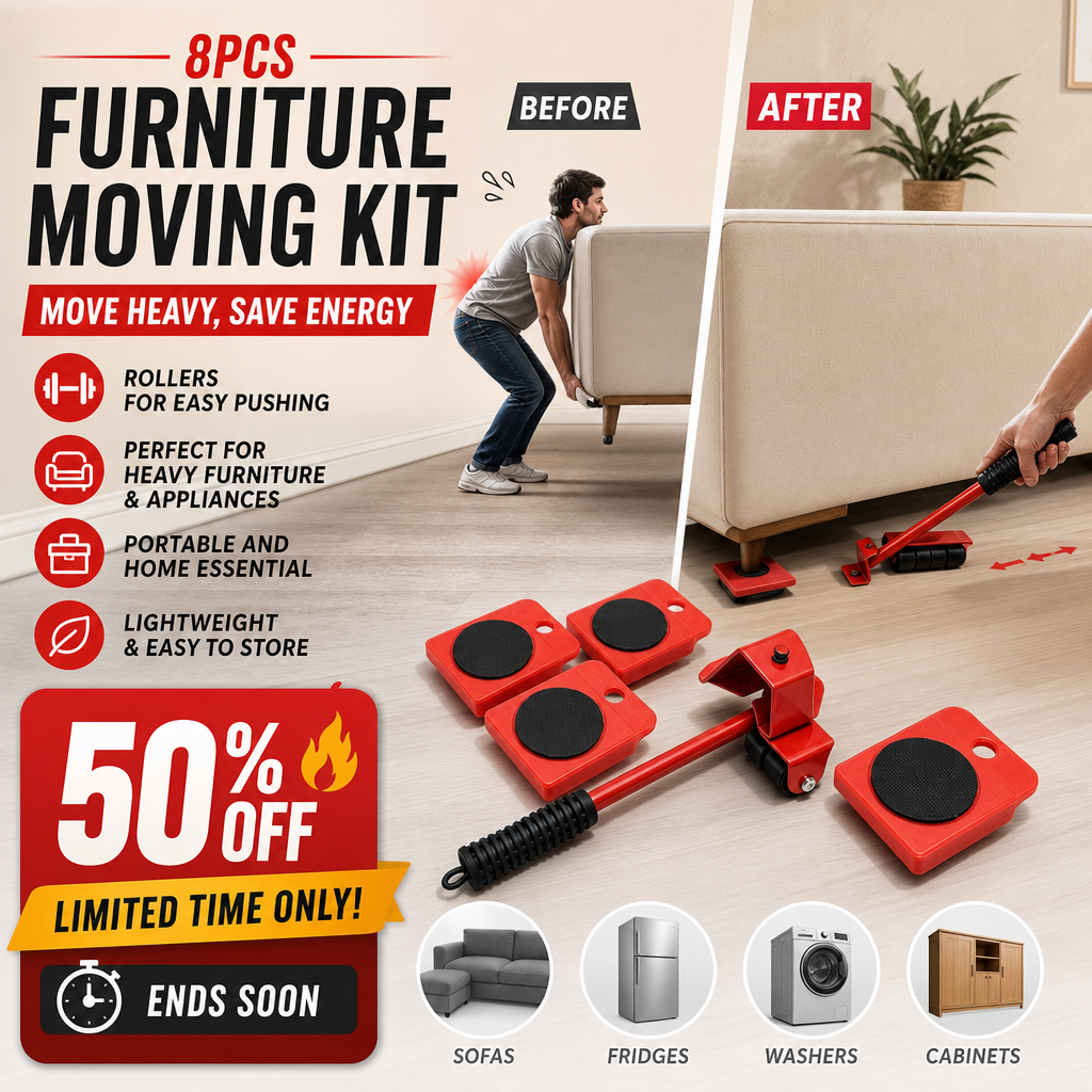 🔥50% avslag! Supertilbud🎁Møbelhjul! Flytt møblene dine enkelt – helt på egen hånd! De skader verken møbler eller gulv, og gjør det enkelt å holde hjemmet i perfekt stand.