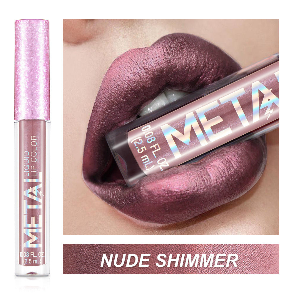12 farger skinnende og langvarig vanntett fargerik lipgloss