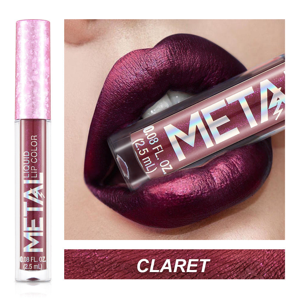 12 farger skinnende og langvarig vanntett fargerik lipgloss
