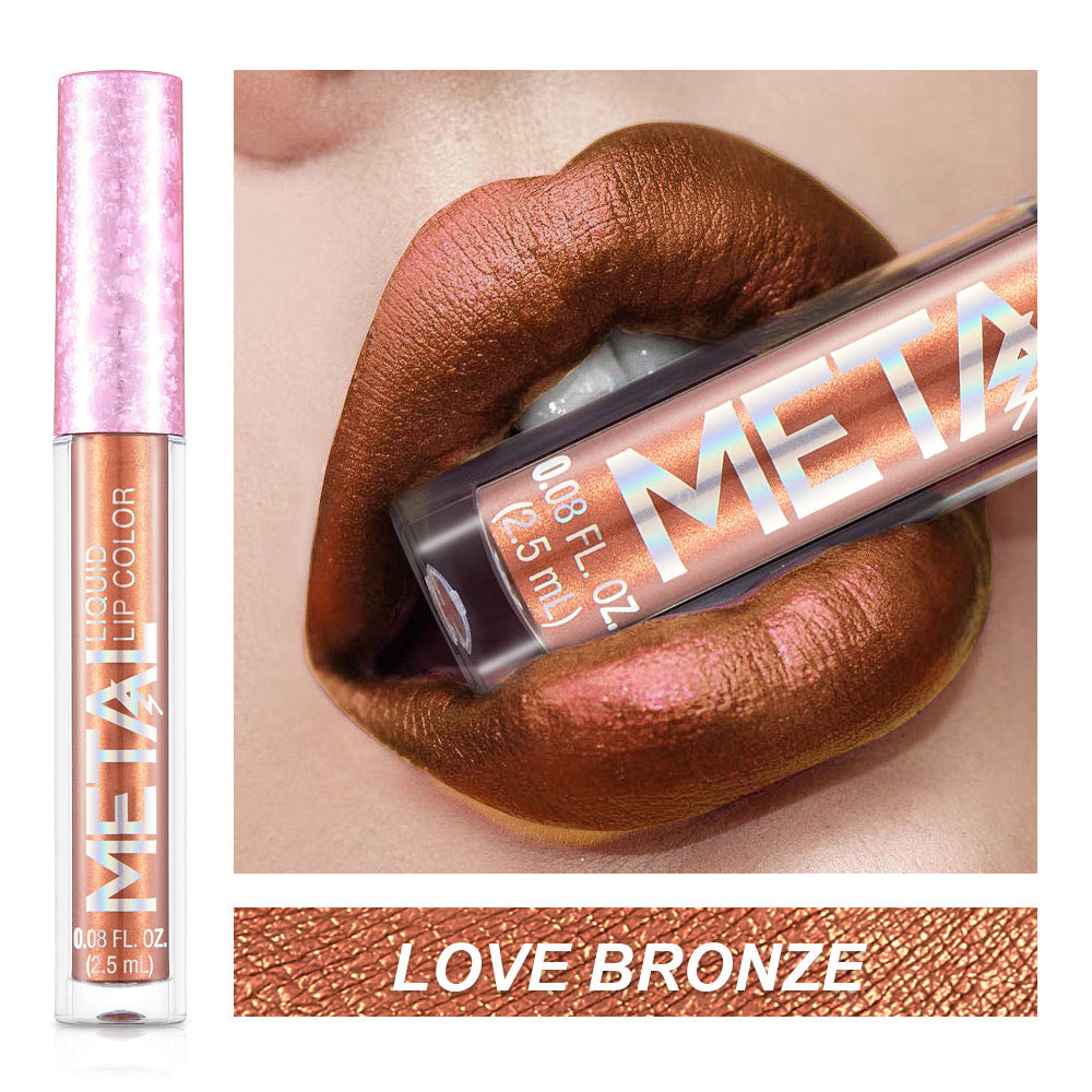 12 farger skinnende og langvarig vanntett fargerik lipgloss