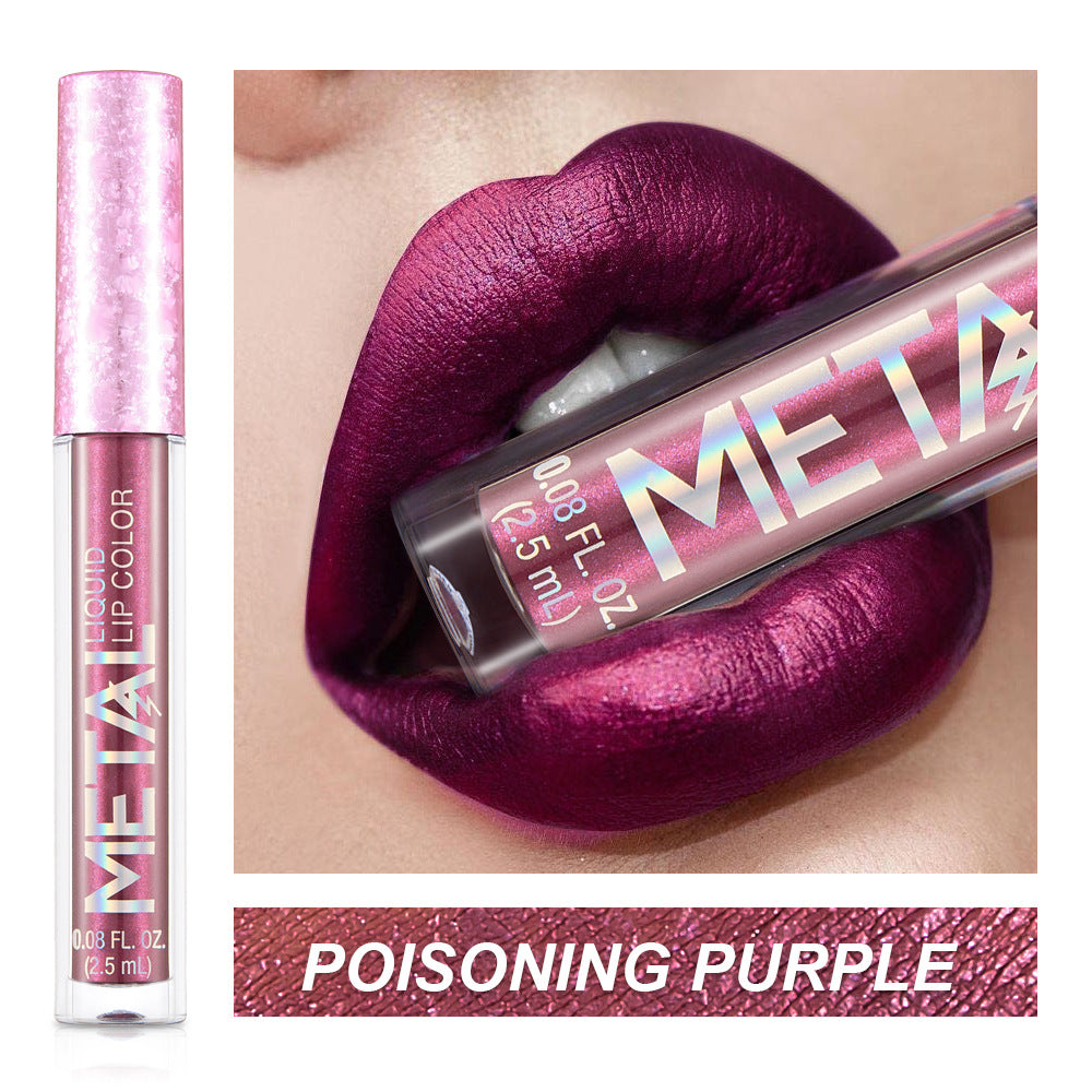 12 farger skinnende og langvarig vanntett fargerik lipgloss
