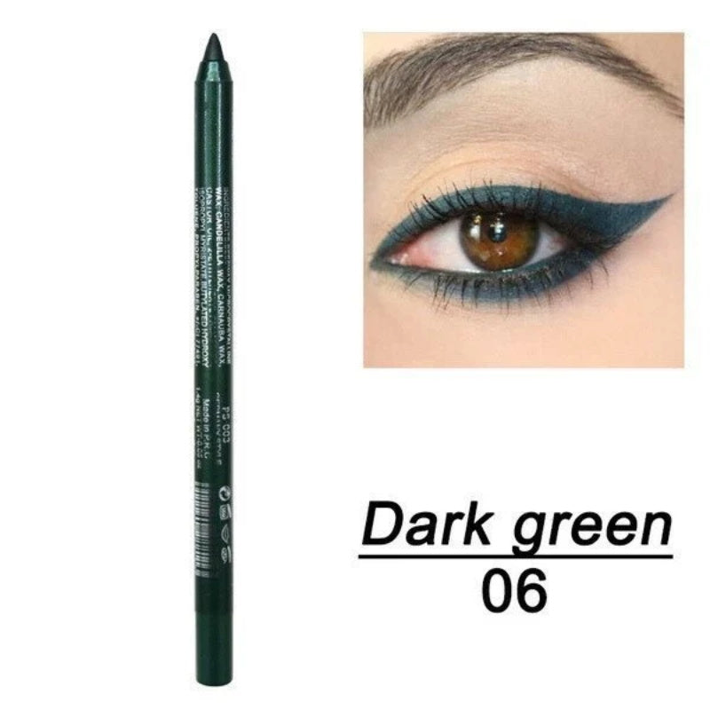 Langvarig fargelagt eyeliner