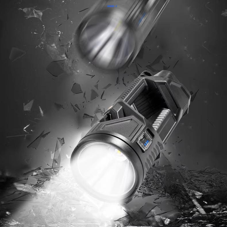 Super Bright Dobbelthode Spotlight bærbar lommelykt