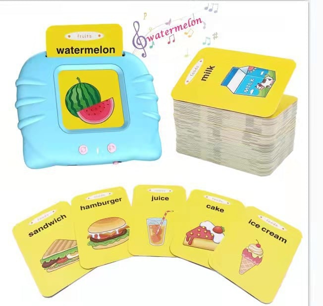 Hørbar Flashcard-enhet + Flashcards for barn