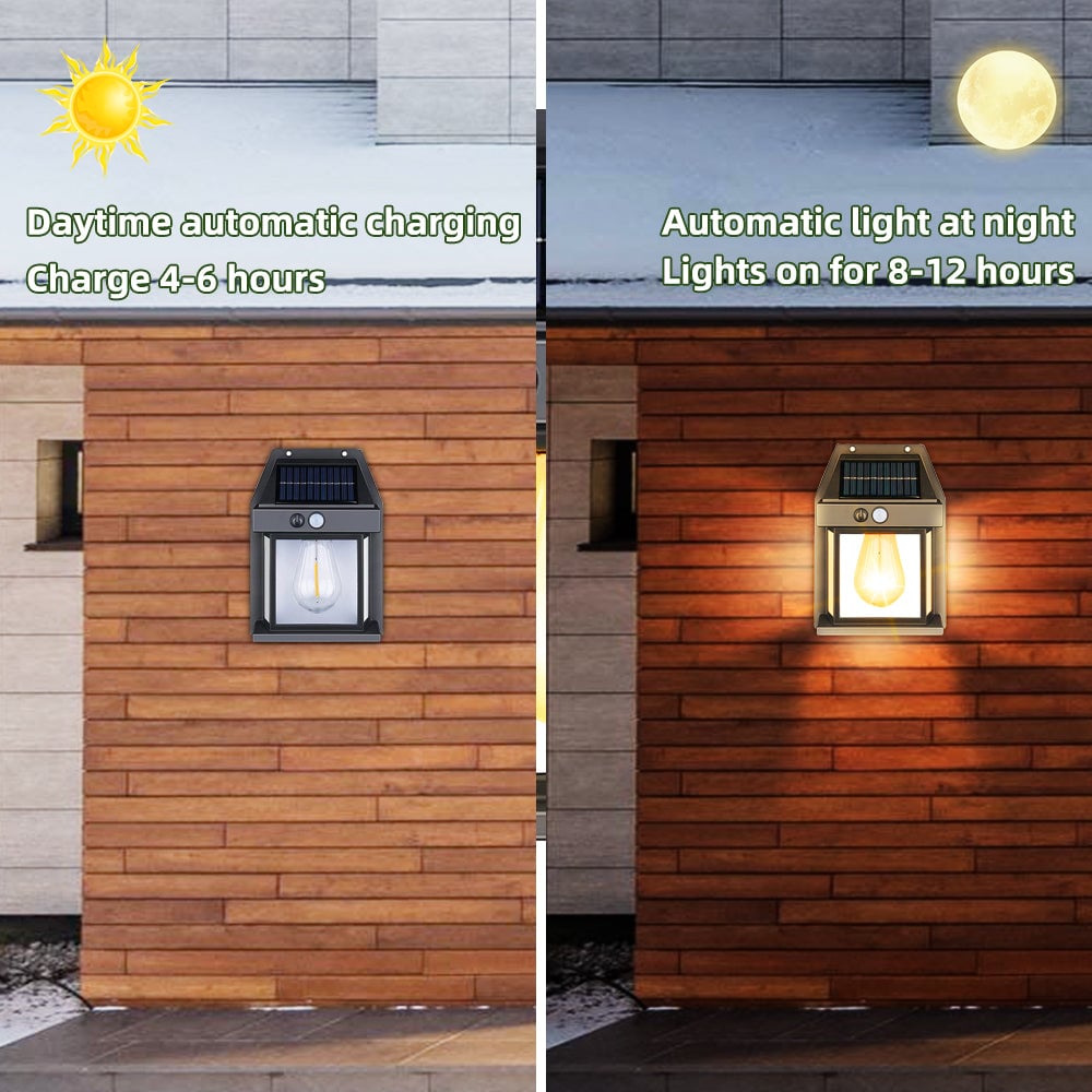 2026 ny utendørs solcellevegglampe