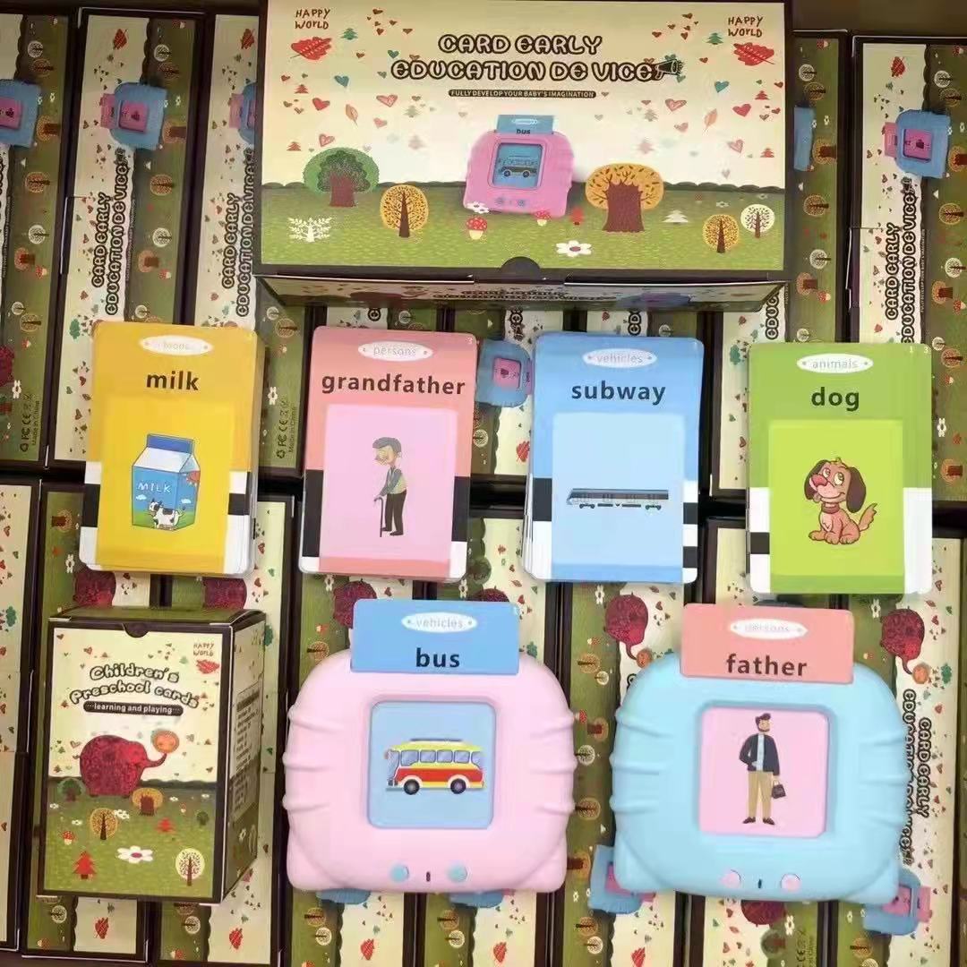 Hørbar Flashcard-enhet + Flashcards for barn
