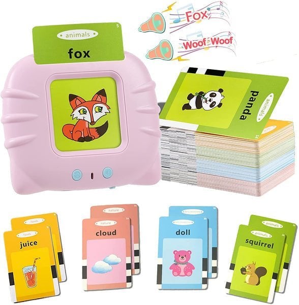 Hørbar Flashcard-enhet + Flashcards for barn